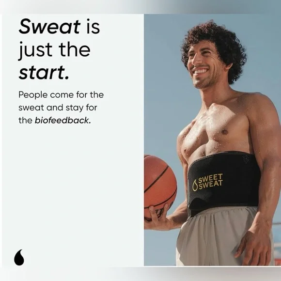 Sweet Sweat Waist Trimmer in Black/Orange Theory Heart Monitor/two tape/body NEW - Picture 3 of 16